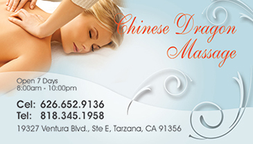 Spa BC004 Massage Business Card Front